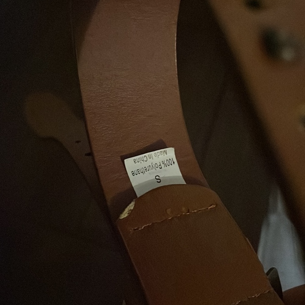 Brown belt with owl belt buckle - Picture 3 of 4
